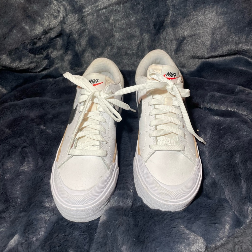 Nike White Sneakers with Cream Accents